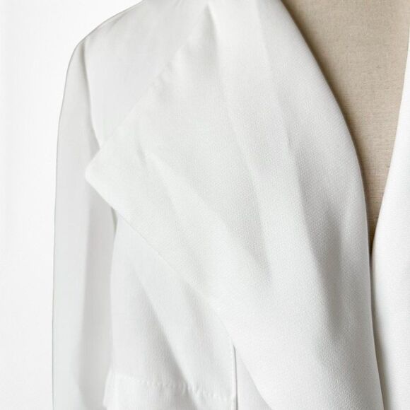 Vintage Y2K White Waist Tie Cardigan Blazer Jacket Size XS/S - Picture 9 of 9